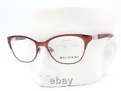 Bvlgari 2167B 2001 Eyeglasses Glasses Red Burgundy with Swarovski Crystals 53mm