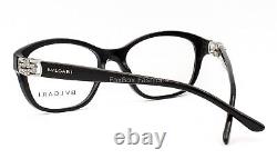 Bvlgari 4062B 501 Eyeglasses Glasses Polished Black with Swarovski Crystals 54mm