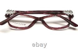 Bvlgari 4078B 5287 Eyeglasses Glasses Burgundy Marble with Swarovski Crystals 53mm