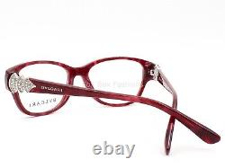 Bvlgari 4078B 5287 Eyeglasses Glasses Burgundy Marble with Swarovski Crystals 53mm