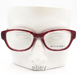 Bvlgari 4078B 5287 Eyeglasses Glasses Burgundy Marble with Swarovski Crystals 53mm