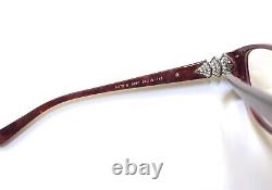 Bvlgari 4078B 5287 Eyeglasses Glasses Burgundy Marble with Swarovski Crystals 53mm