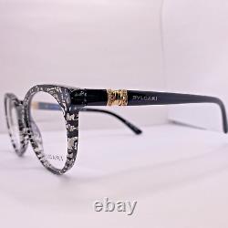 Bvlgari Eyeglasses Frame 4134-B 5376 49 19 140 MM Black Gold Women's Authentic