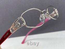 Bvlgari Eyeglasses Frames Woman Silver Red Rectangular 2070 Full Rim