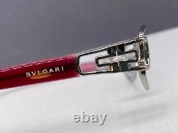 Bvlgari Eyeglasses Frames Woman Silver Red Rectangular 2070 Full Rim