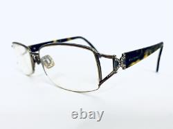 Bvlgari Silver Metal Rectangular Glasses W Tortoise Temple Italy 2012B 53 17 130