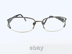 Bvlgari Silver Metal Rectangular Glasses W Tortoise Temple Italy 2012B 53 17 130