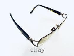 Bvlgari Silver Metal Rectangular Glasses W Tortoise Temple Italy 2012B 53 17 130