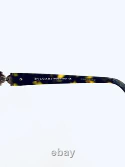 Bvlgari Silver Metal Rectangular Glasses W Tortoise Temple Italy 2012B 53 17 130