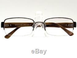 Bvlgari Women's Eyeglasses 1005 103 Brown Silver Half Rim Frame Italy 5419 140