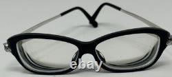 CARTIER CT0067OA 002 140 Black Silver Panthere Eyeglasses Frames France E33