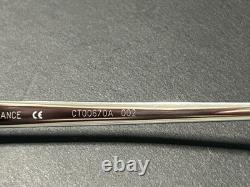 CARTIER CT0067OA 002 140 Black Silver Panthere Eyeglasses Frames France E33