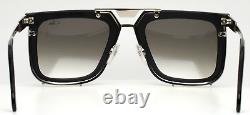 CAZAL 648 002 Black Silver Mens Square Full Rim Sunglasses 56-25-145 B46