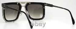 CAZAL 648 002 Black Silver Mens Square Full Rim Sunglasses 56-25-145 B46