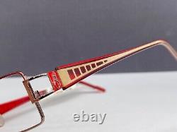 CAZAL Eyeglasses Frames woman Silver Red Rectangular Full Rim Rectangular 712 Np