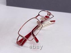 CAZAL Eyeglasses Frames woman Silver Red Rectangular Full Rim Rectangular 712 Np