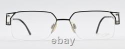 CAZAL Glasses Frame 716 Col 914 54-16 135 Vintage half Rim Angular Black Silver