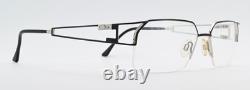 CAZAL Glasses Frame 716 Col 914 54-16 135 Vintage half Rim Angular Black Silver