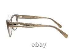 CHANEL 3307 c. 1416 Cat Eye Tan Silver 53/16/140 Eyeglasses Made in Italy New