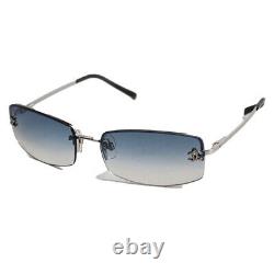 CHANEL Sunglasses Black CC Logos 4093-B Rhinestone Half Rim Coco