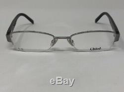 CHLOE CL1103 C03 Eyeglasses Frame France Half Rim 49-19-135 Silver/Brown AT03