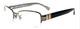 Coach Cecily Hc5027 9084 Dark Silver/black Half Rim Eyeglasses Frame 52-17-135