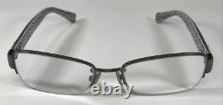COACH CECILY HC5027 9084 Dark Silver/Black Half Rim Eyeglasses Frame 52-17-135