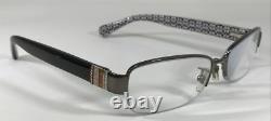 COACH CECILY HC5027 9084 Dark Silver/Black Half Rim Eyeglasses Frame 52-17-135