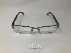 COLUMBIA GRESHAM Eyeglasses Frame Half Rim 52-17-140 Silver/Black Grey WK01