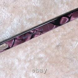 Cartier Eyeglasses Half Rim C Décor Purple Acetate 50-18-135 with Case