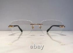 Cartier Jaspe Full Rim Gold Sunglasses Glasses Horn Wood Vintage Buffs