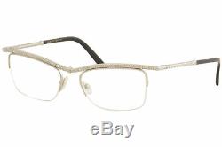 Caviar Eyeglasses M2366 M/2366 C35 Silver/Black Half Rim Optical Frame 52mm