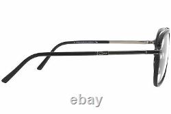 Cazal 6025 002 Eyeglasses Frame Men's Black/Silver Full Rim Pilot 58mm