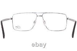 Cazal 7077 002 Titanium Eyeglasses Frame Black Silver Full Rim Square Shape 60mm
