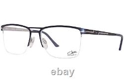 Cazal 7080 002 Eyeglasses Men's Blue/Silver Semi Rim Pilot Optical Frame 57mm