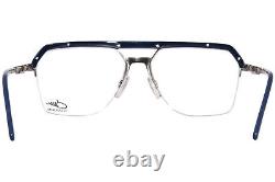 Cazal 7086 003 Eyeglasses Men's Blue/Silver Half Rim Pilot Optical Frame 60mm