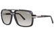 Cazal 8042 002 Sunglasses Men's Black/silver/green Gradient Square Shape 61mm