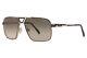 Cazal 9099 002 Sunglasses Men's Black-silver/green Gradient Lenses Pilot 59mm