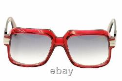 Cazal Legends 607 006SG Cherry Red/Silver Square Full Rim Sunglasses 56MM