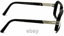 Cazal Squared Eyeglasses 6004-E-002 Black Matte Silver Frame Classic Full Rim