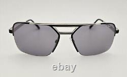 Cazal Sunglasses NEW 9102 Color 002 Black Silver Square Size 61 Men's Half Rim