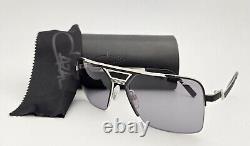 Cazal Sunglasses NEW 9102 Color 002 Black Silver Square Size 61 Men's Half Rim