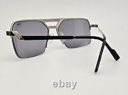 Cazal Sunglasses NEW 9102 Color 002 Black Silver Square Size 61 Men's Half Rim