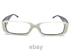 Chanel 3116-B c. 893 White Black Jewel Eyeglasses Frames 51-16 135 Italy Designer