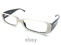 Chanel 3116-B c. 893 White Black Jewel Eyeglasses Frames 51-16 135 Italy Designer