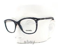 Chanel 3252 1409 Eyeglasses Glasses Blue Black Mix with Silver CC Logo 51-18-140