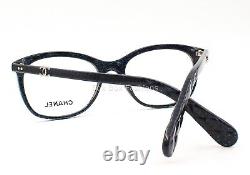 Chanel 3252 1409 Eyeglasses Glasses Blue Black Mix with Silver CC Logo 51-18-140