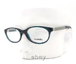 Chanel 3261 1441 Eyeglasses Glasses Blue with Gray Velvet Temples 53-17-135