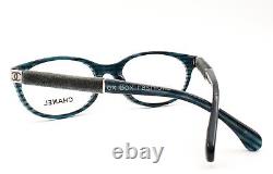 Chanel 3261 1441 Eyeglasses Glasses Blue with Gray Velvet Temples 53-17-135