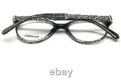 Chanel 3319 1527 Eyeglasses Glasses Blue Gray Tweed with Gunmetal Chain 51-19-140